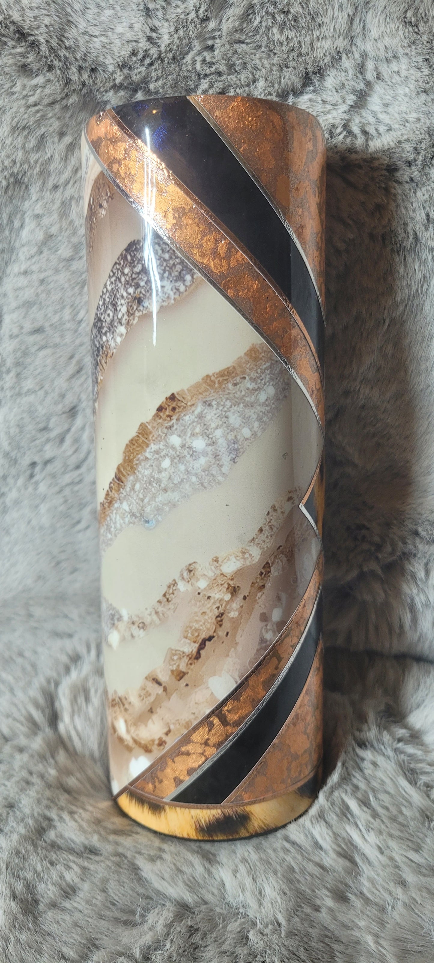 Hand Decorated Tumbler (30oz)Cheetah marble v split