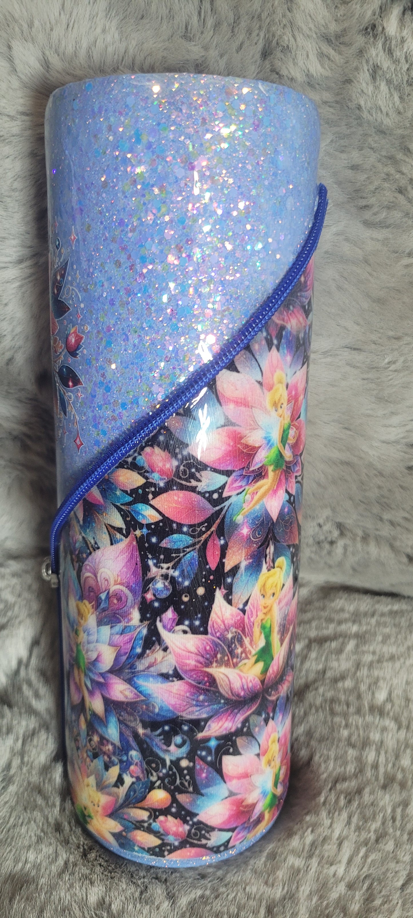 Hand Decorated Tumbler (30oz zipper) fairy