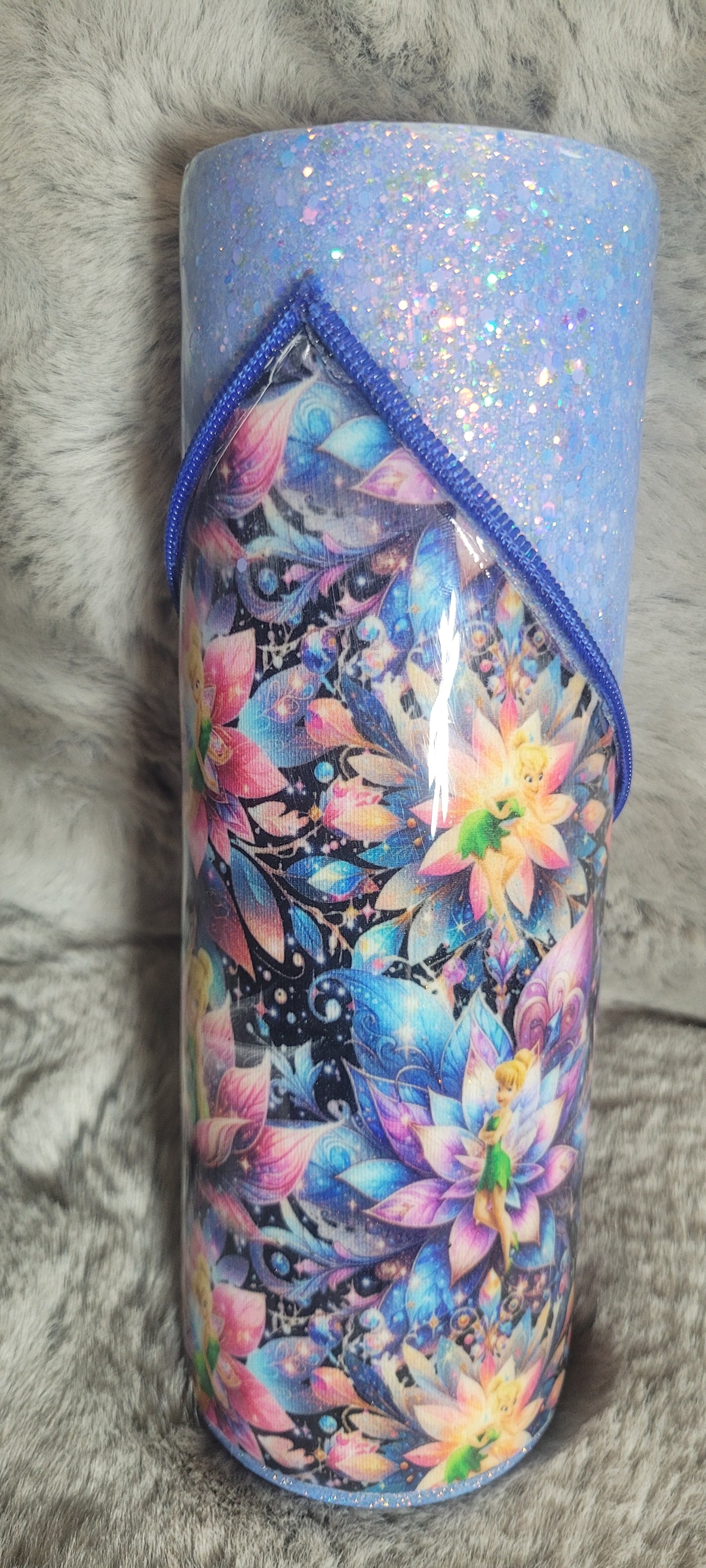 Hand Decorated Tumbler (30oz zipper) fairy