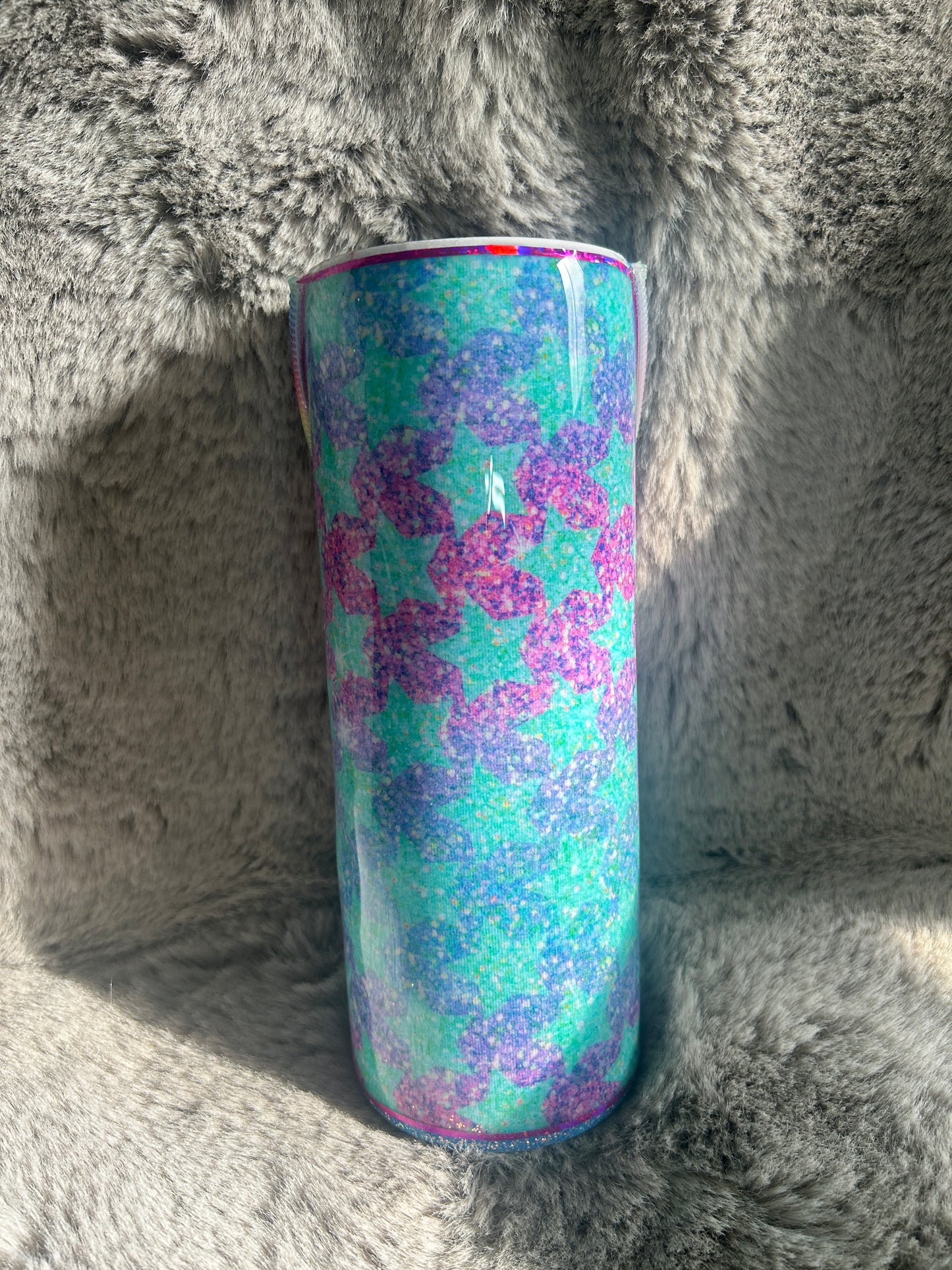 Hand Decorated Tumbler (20oz zipper) Pool Cow