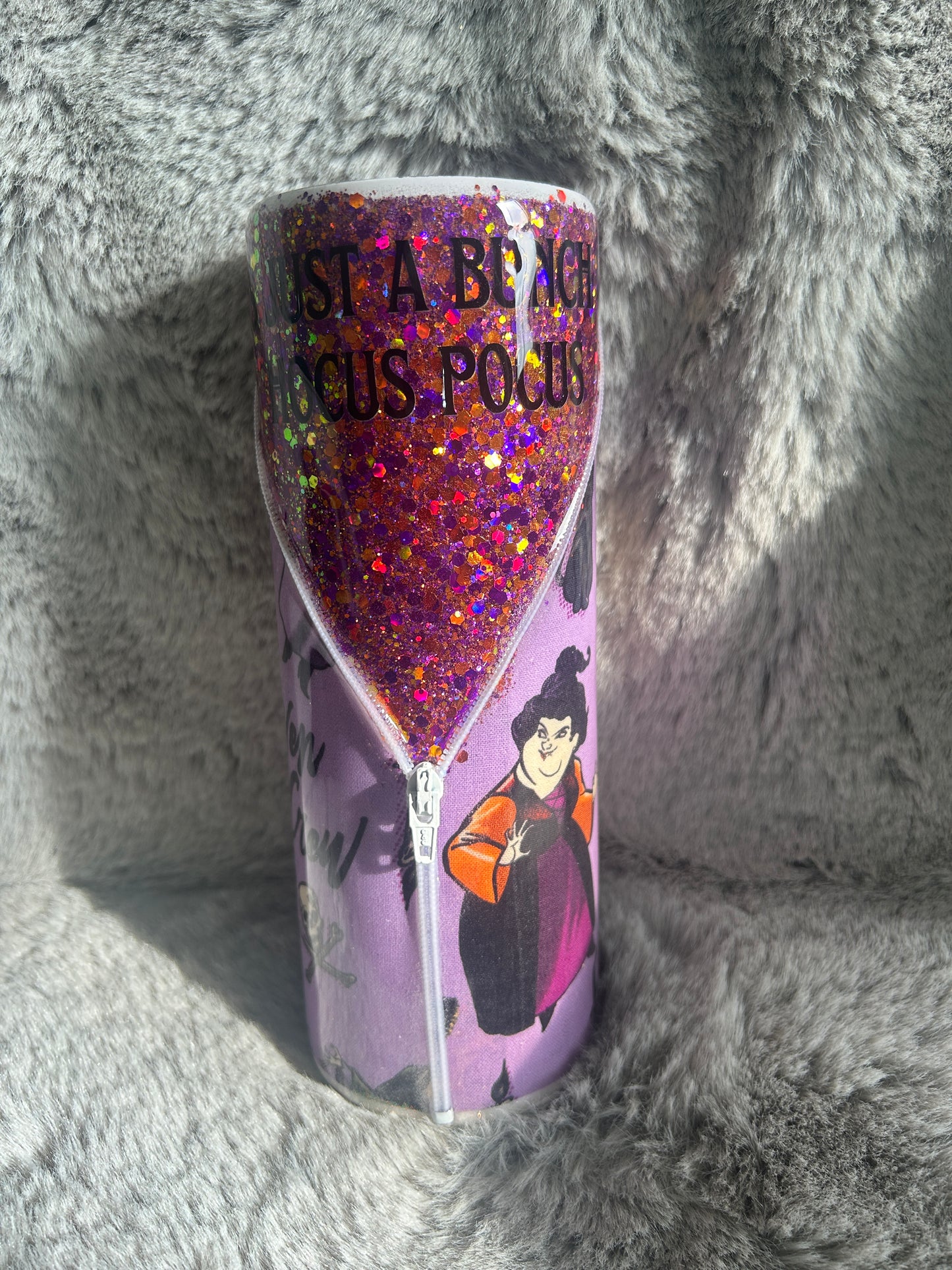 Hand Decorated Tumbler (20oz zipper) Witch