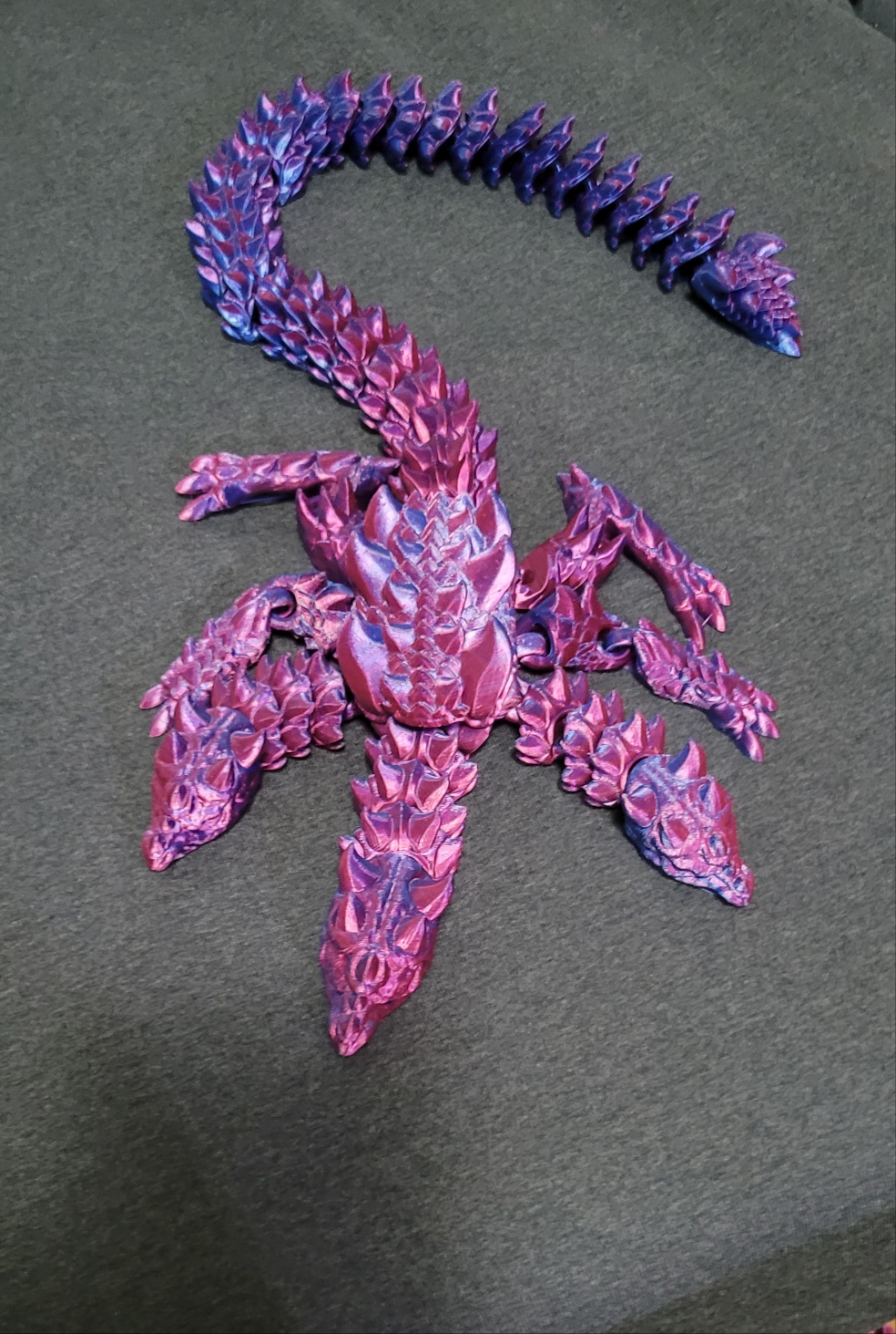 Three Headed Earth Dragon 3D printed