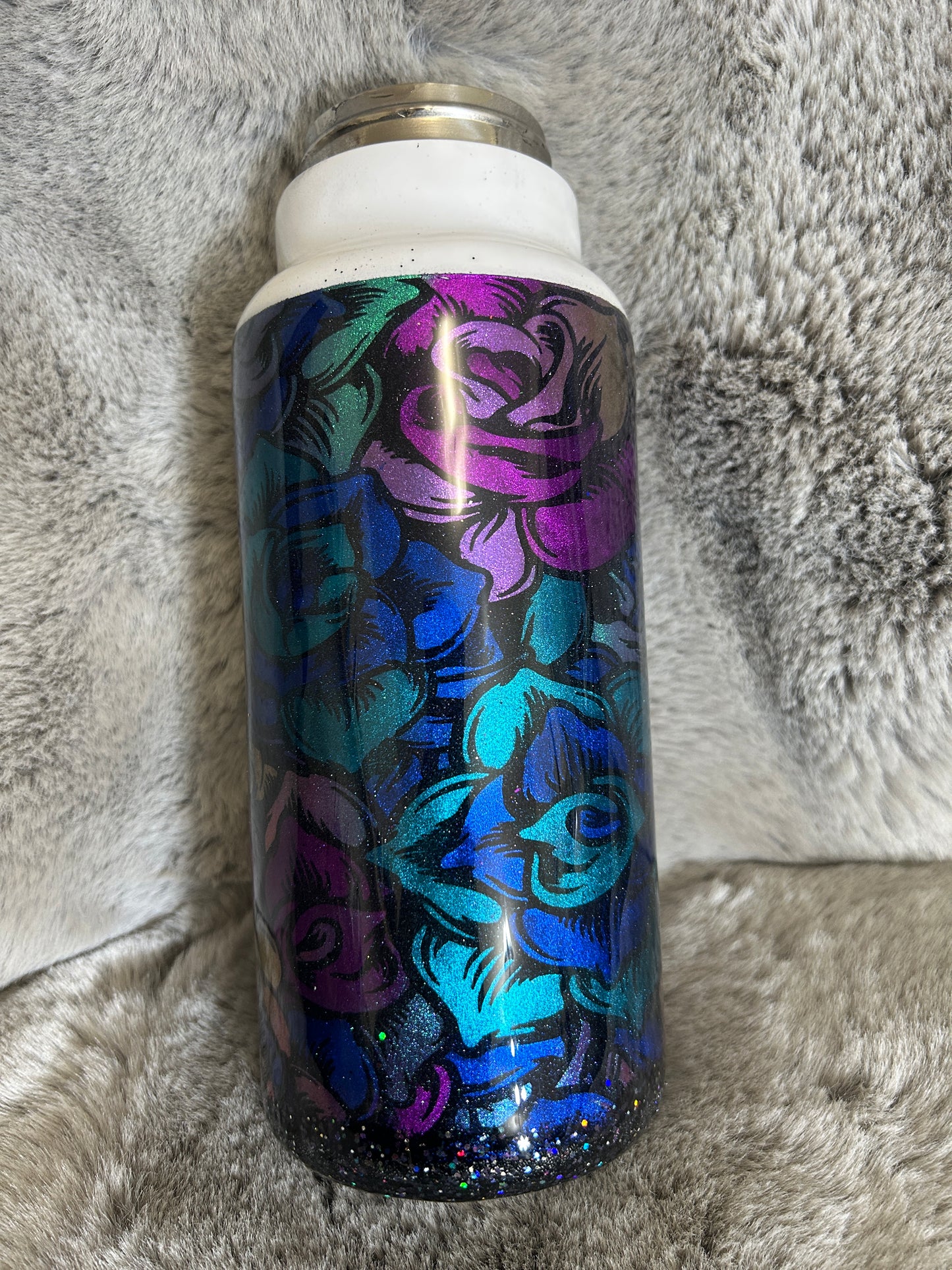 Hand Decorated Tumbler (32oz Hydro) Rose #4