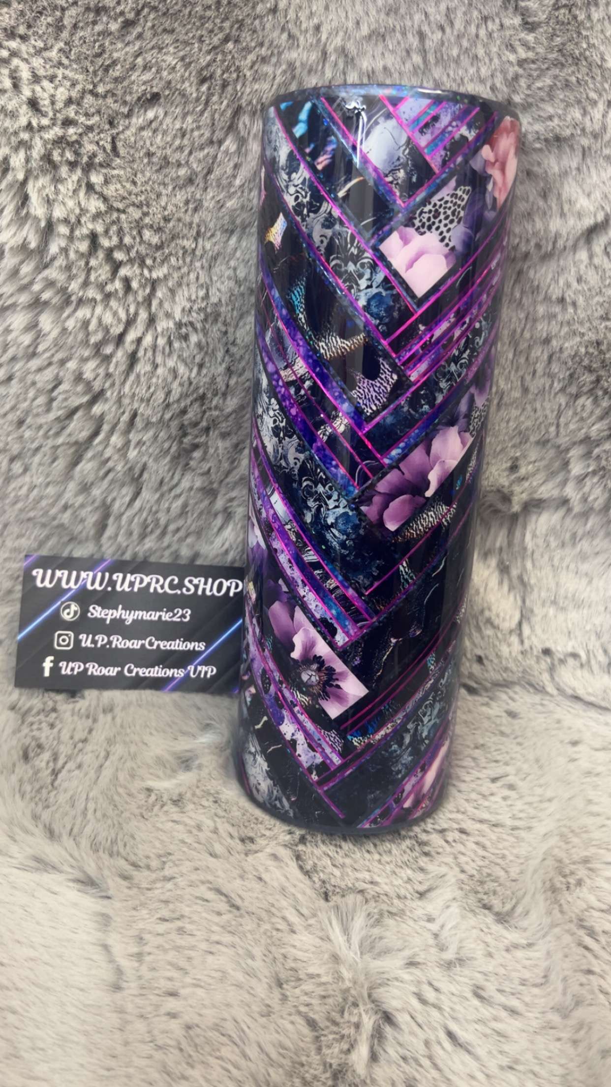 Hand Decorated Tumbler (30oz Skinny) DREAMS DONT SCARE YOU BRAIDED #7