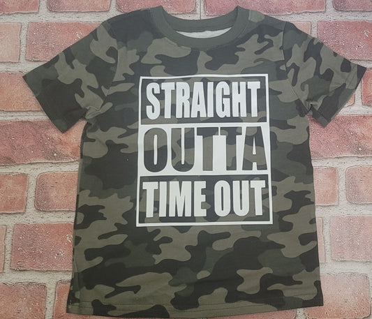 Funny Toddlers t-shirt, size 3T/NP3 (Straight outta time out)