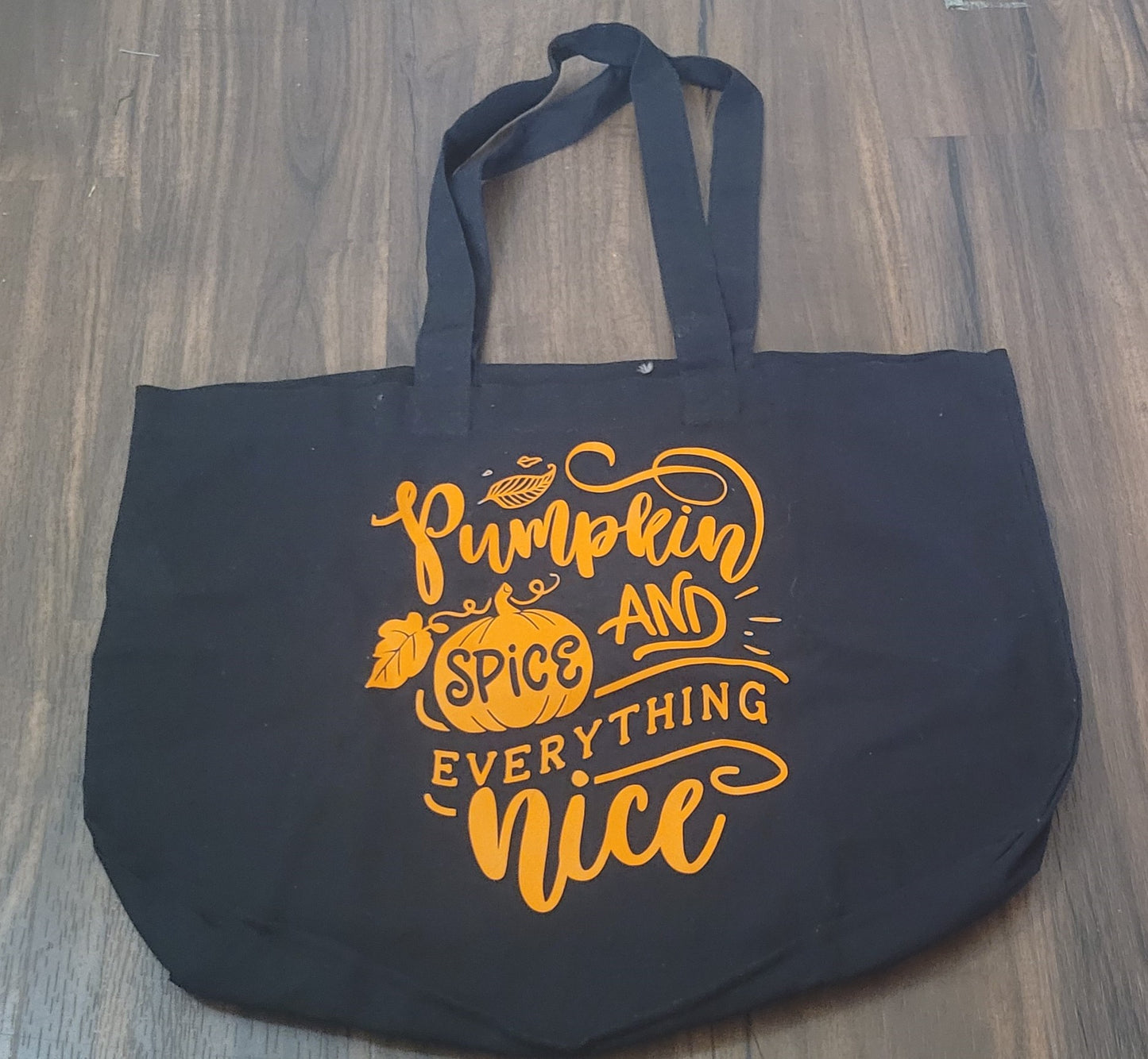 Autumn Tote bag vinyl design (pumpkin spice)