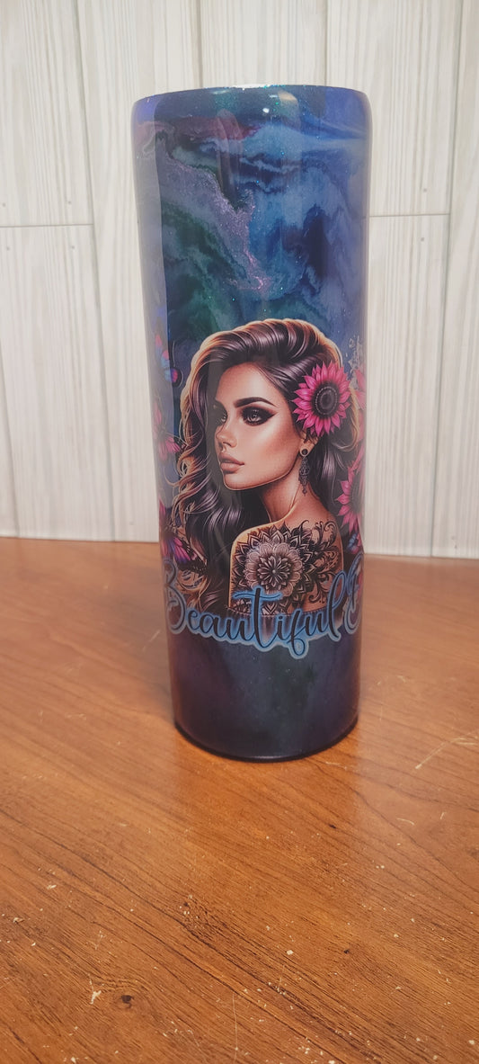 Hand Decorated Tumbler (30oz) #29
