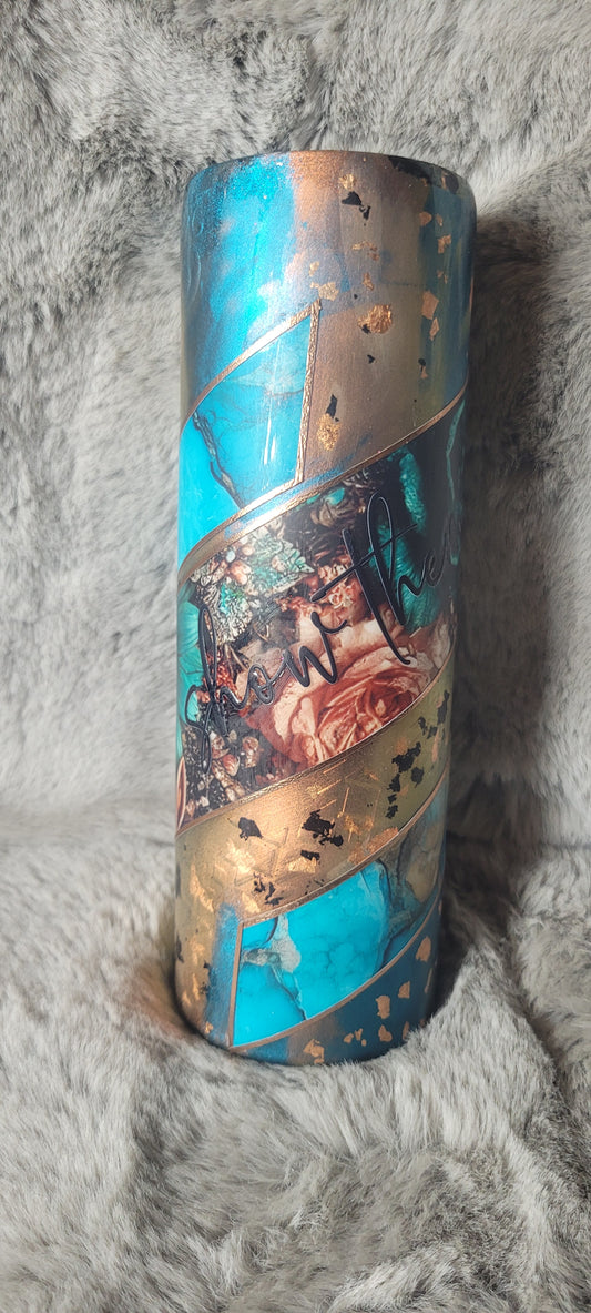 Hand Decorated Tumbler (30oz) DD1