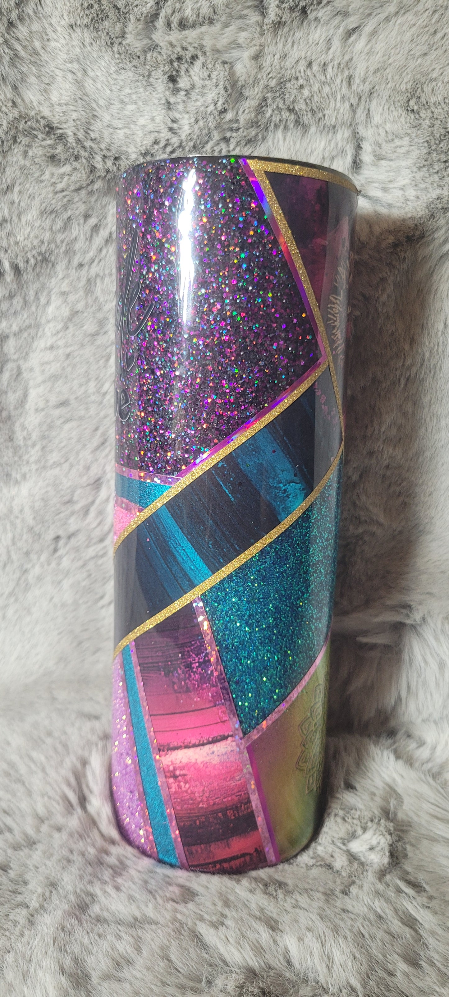Hand Decorated Tumbler (30oz) I decide my vibe