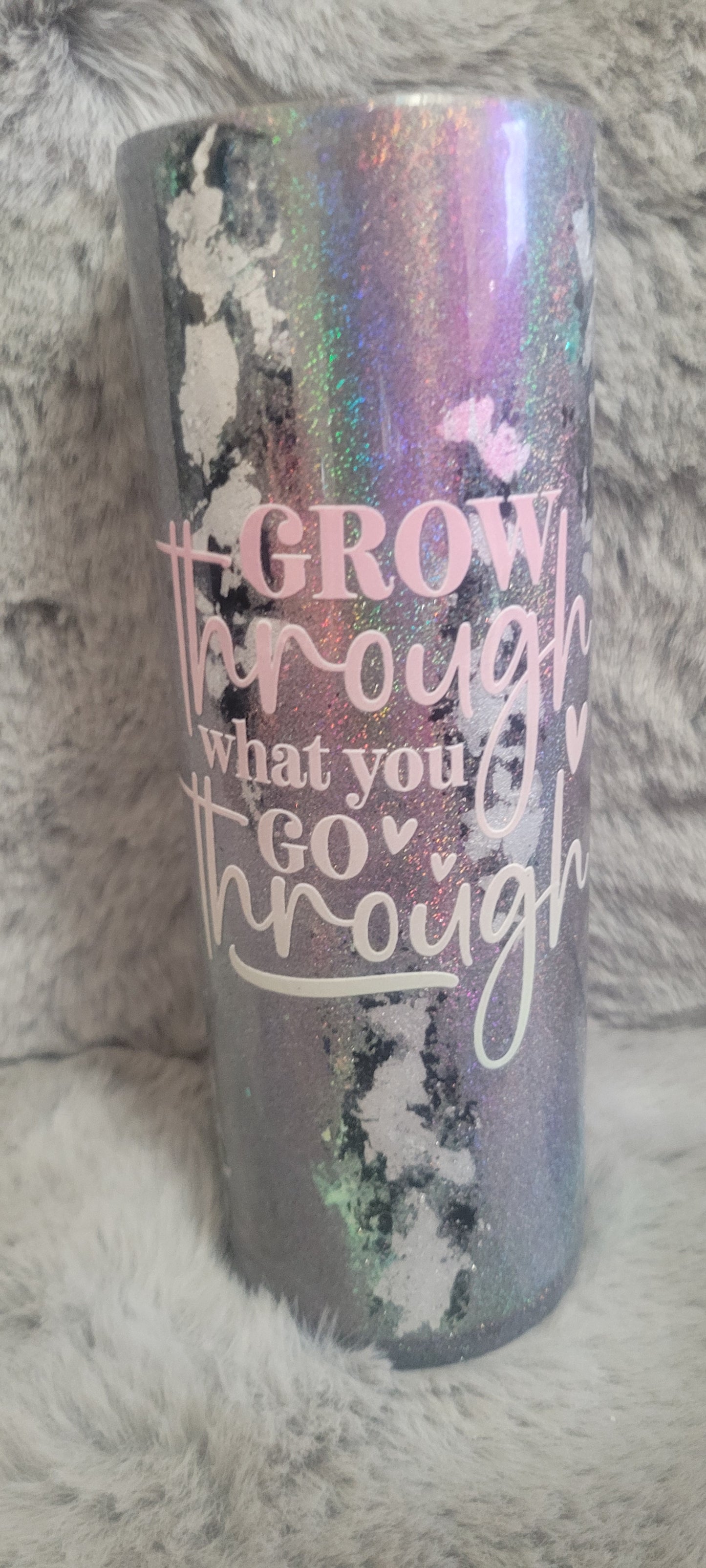 Hand Decorated Tumbler (20oz) grow butterfly #37