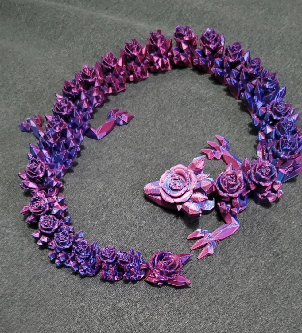 Crystal rose dragon
