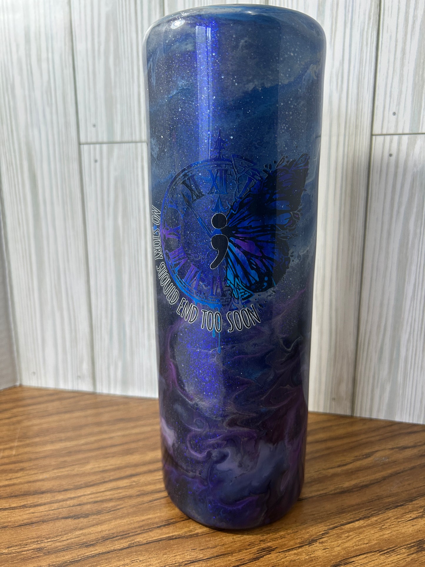 Hand Decorated Tumbler (30oz) number8