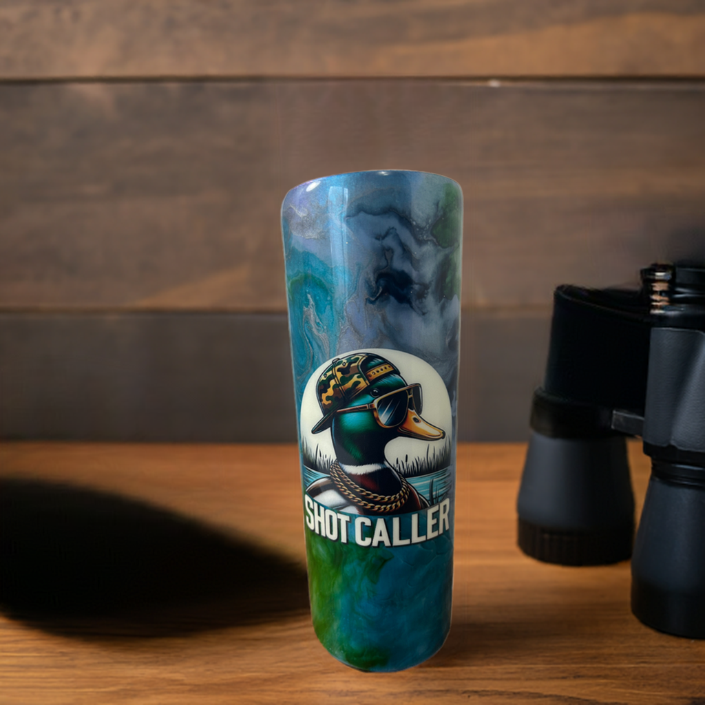 Hand Decorated Tumbler (20oz) DUCK