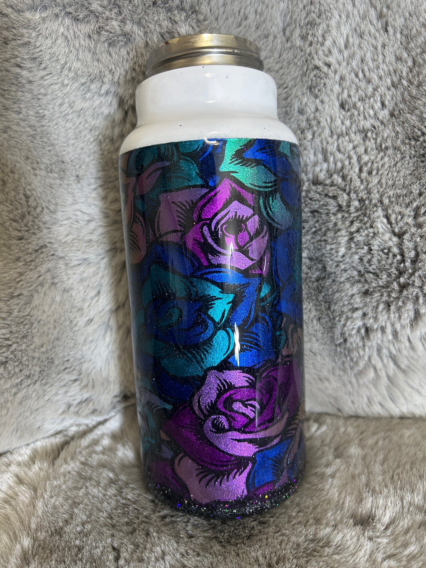 Hand Decorated Tumbler (32oz Hydro) Rose #4
