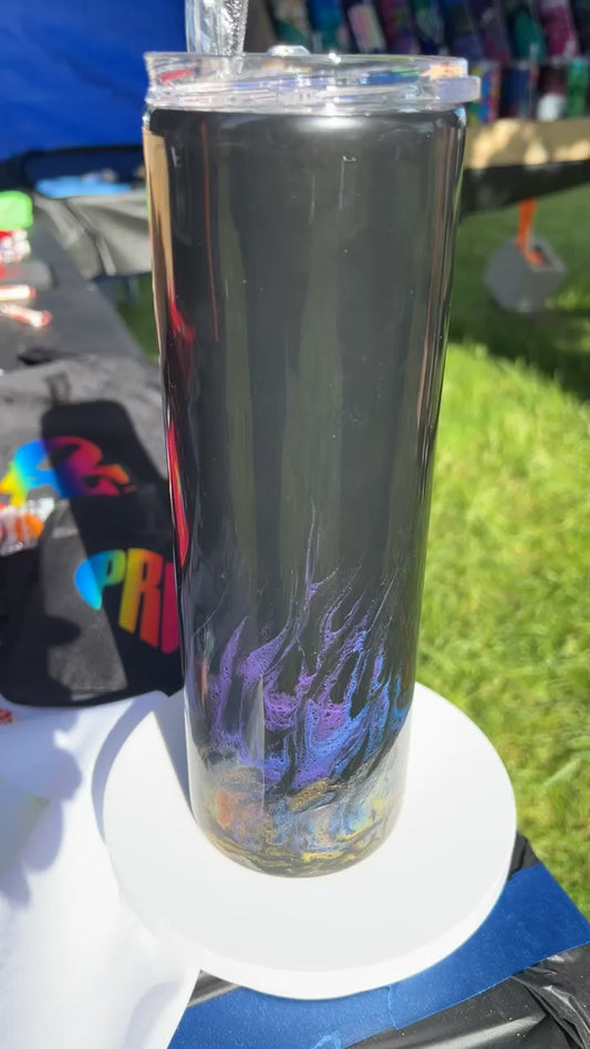 Hand Decorated Tumbler (30oz) flame